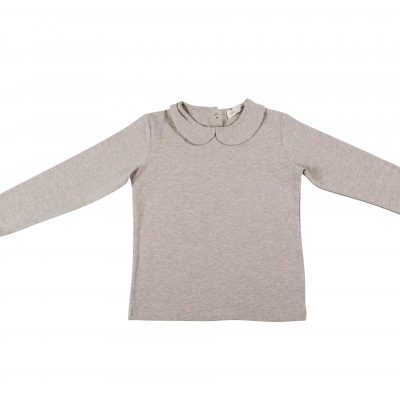 Girls Collar Tee Stone