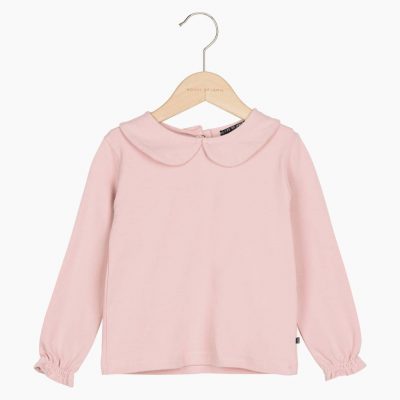 Girls Collar Tee Powder Pink