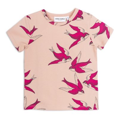 Mini Rodini - Swallows T-shirt Pink