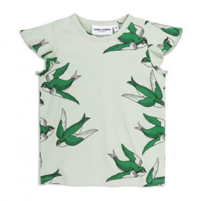 Mini Rodini - Swallows wing tee green
