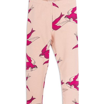 Mini Rodini - Swallows leggings Pink