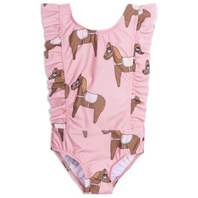 Mini Rodini - Horse ruffled swimsuit