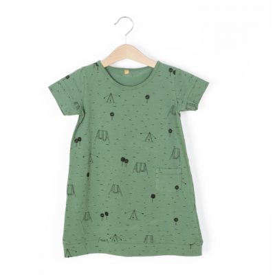 Lotiekids Dress short sleeve Swings Park Pine Green