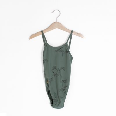 Lotiekids Swimsuit Frogs Pine Green