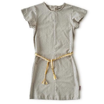 Little Label Dress creme black stripe