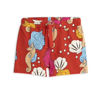 Mini Rodini Seahorse Shorts Red