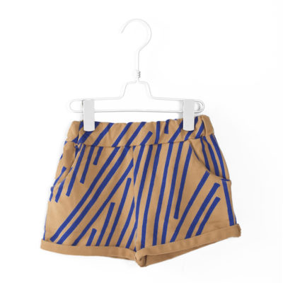 Lotiekids Oversized Shorts Stripes Camel