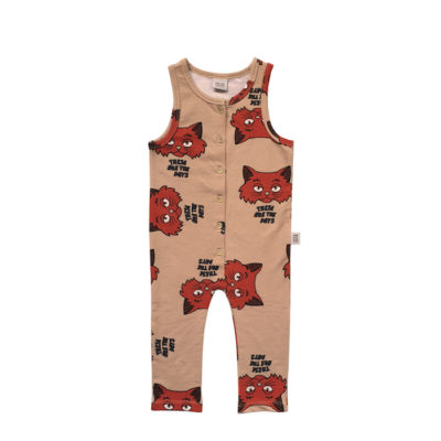 One Day Brown Cat Playsuit