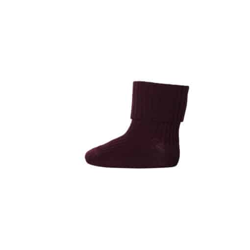 mp Denmark babysokje wool rib wine red