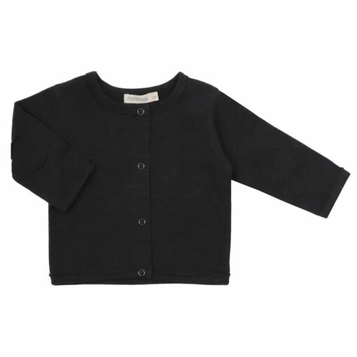 Phil & Phae Raw-edged baby cardigan Charcoal