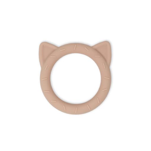 Mushie Teether Cat blush