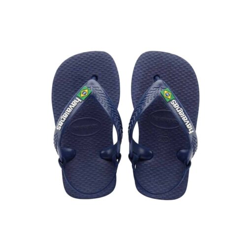 Havaianas Baby Brasil Logo Navy Blue Citrus Yellow