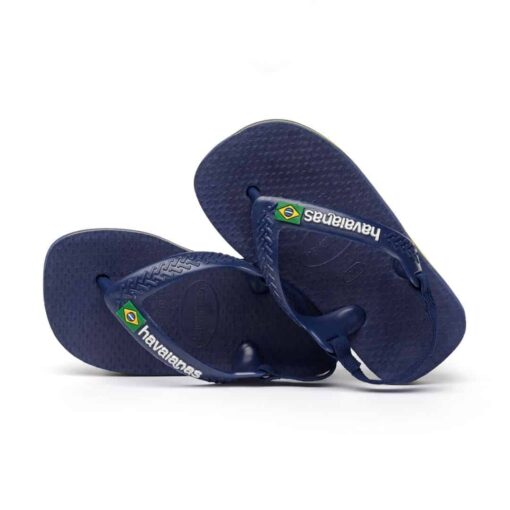 Havaianas Baby Brasil Logo Navy Blue Citrus Yellow