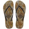 Havaianas Kids Slim Leopard Black Black