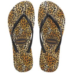 Havaianas Kids Slim Leopard Black Black