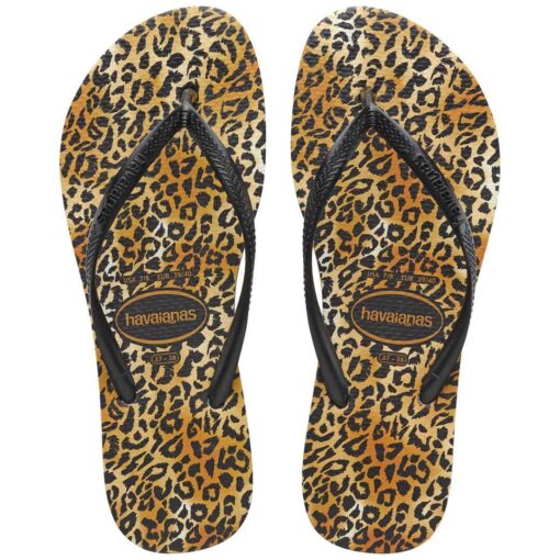 Havaianas Kids Slim Leopard Black Black