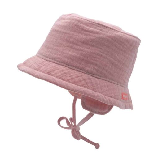 Zonnehoedje bucket hat muslin rose