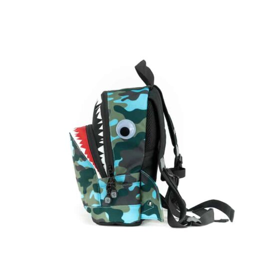 Pick & Pack Shark Shape Backpack Camo light blue S - Afbeelding 2