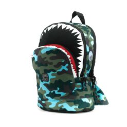 Pick & Pack Shark Shape Backpack Camo light blue M