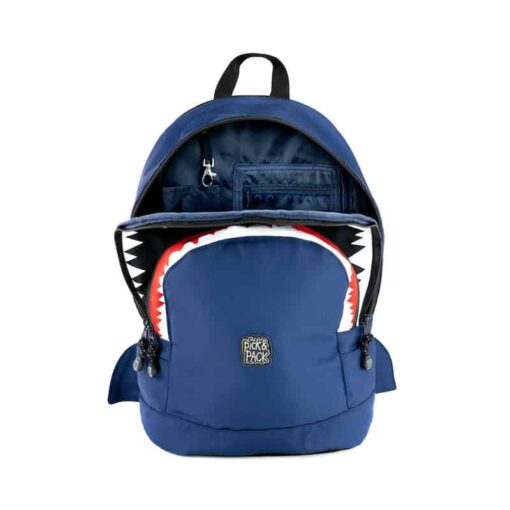 Pick & Pack Shark Shape Backpack Navy M - Afbeelding 5
