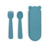 We might be tiny Feedie Fork & Spoon Set Blue Dusk