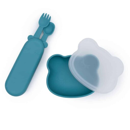 We might be tiny Feedie Fork & Spoon Set Blue Dusk