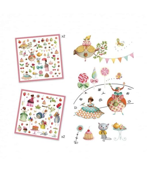 Djeco Stickers Prinsessen Theekransje Tea Party