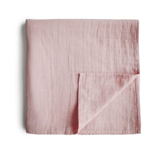 Mushie Swaddle Vanilla Rose