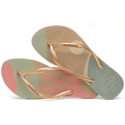 Havaianas Kids Slim Palette Glow Sand Grey Golden