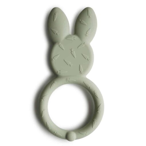 Mushie Teether Bunny sage