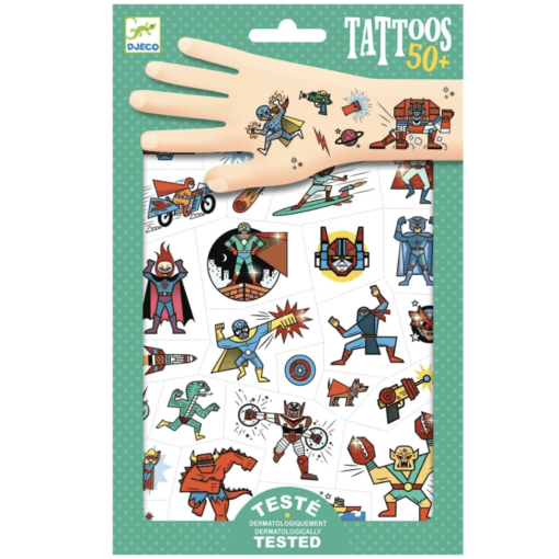 Djeco Tattoos Heroes vs Villains