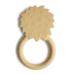 Mushie Teether Lion soft yellow