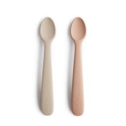 Mushie Baby spoon blush shifting sand
