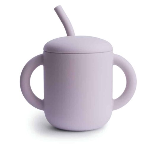 Mushie Training Cup + straw Soft Lilac