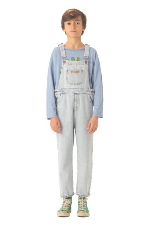 piupiuchick Unisex dungarees washed light blue denim - Afbeelding 2