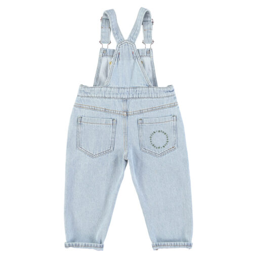 piupiuchick unisex dungarees washed light blue denim