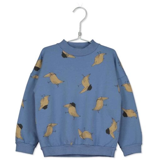 lotiekids Sweatshirt Birds Hats Blue