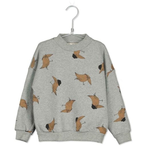 lotiekids Sweatshirt Birds Hats Grey Melange