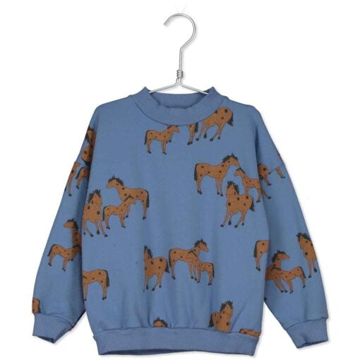 lotiekids Sweatshirt Horses Blue