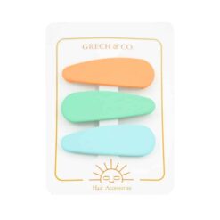 Grech & Co setje haarclips mat Melon-Jade-Aqua