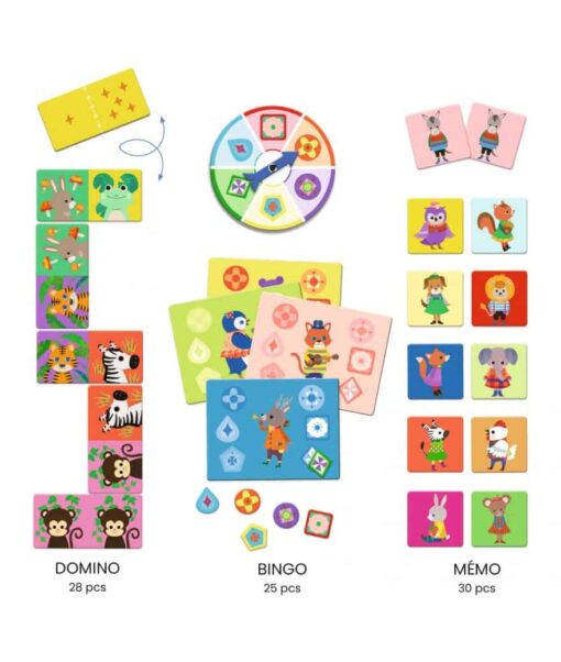 Djeco Bingo Memo Domino Kleine Vriendjes