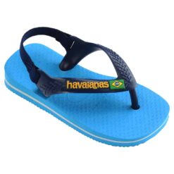 Havaianas Baby Brasil Logo Turquoise Navy Blue