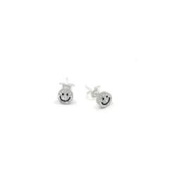 imruby Bibi smiley stud earrings