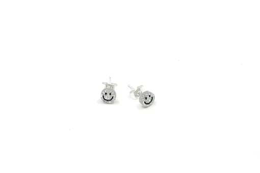 imruby Bibi smiley stud earrings