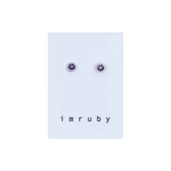 imruby Alice smiley stud earrings