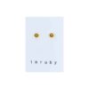 imruby Pepper smiley stud earrings