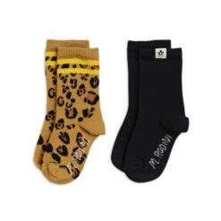 Mini Rodini Basic leopard 2-pack socks