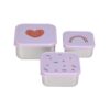 Lassig Snackbox Set Heart Lavender