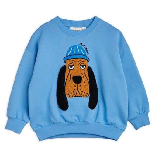 Mini Rodini Bloodhound chenille sweatshirt Blue