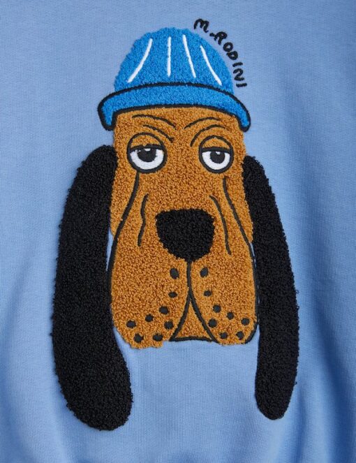 Mini Rodini Bloodhound chenille sweatshirt Blue